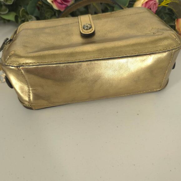 Patricia Nash Alessa Leather Crossbody Bag Antique Gold NWT - Picture 10 of 16